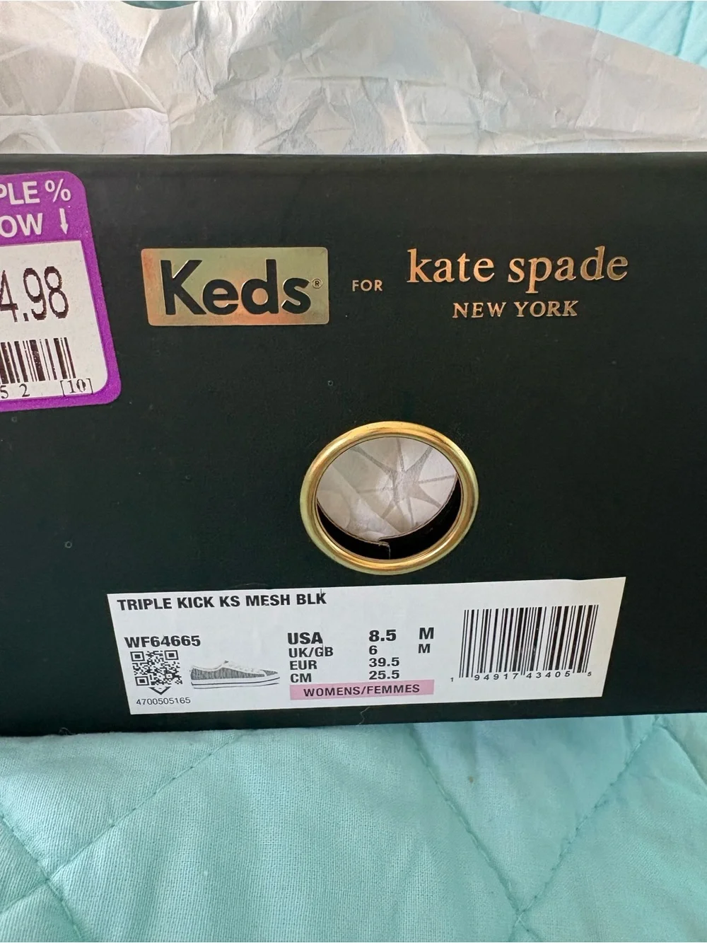 ♠️ Cute Black and White Sneakers by Keds X Kate Spade - Picture 3 of 8